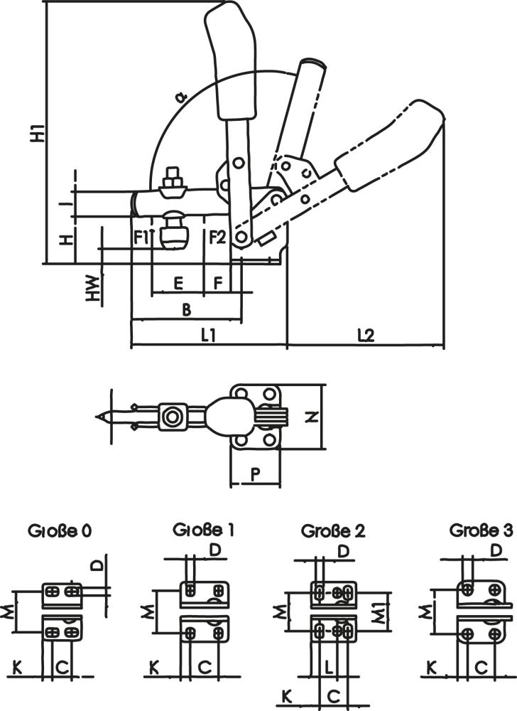 AMF Senkrecht-Spanner 6800 ESD Gr.3