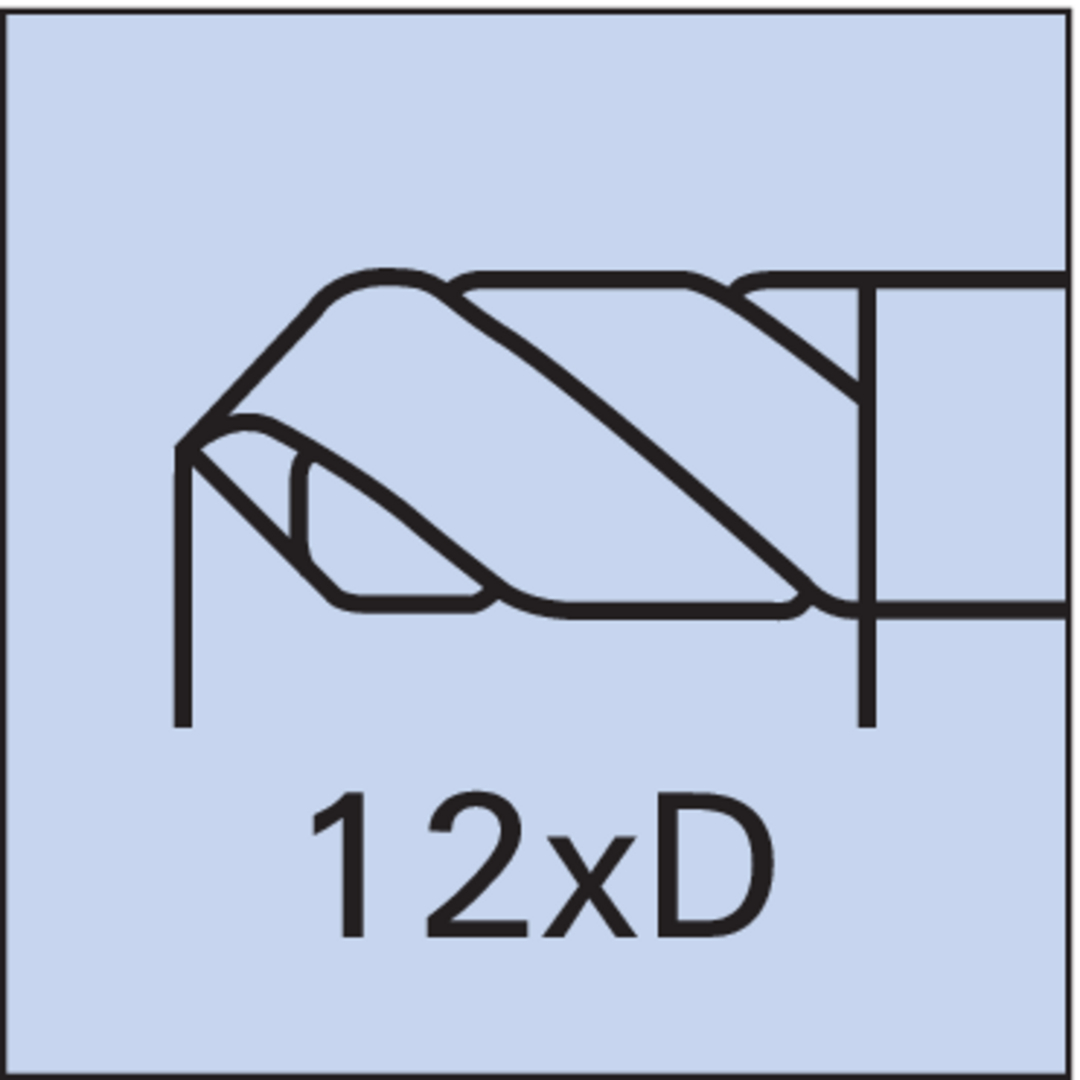 FORMAT GT VHM-Spiralbohrer HA, SUPRA 12xD IK 4,6mm