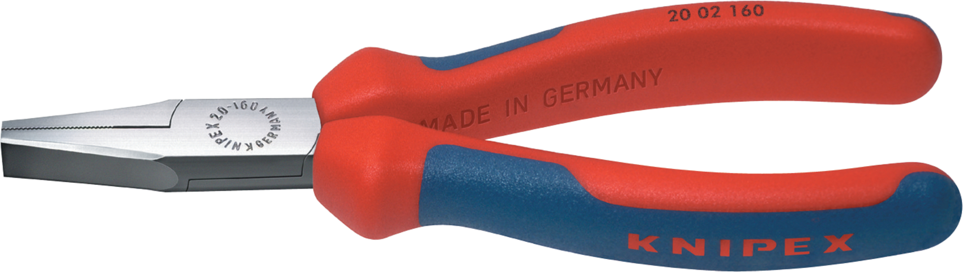 KNIPEX 20 02 160 Flachzange mit Mehrko. schwarz atra. 160 mm