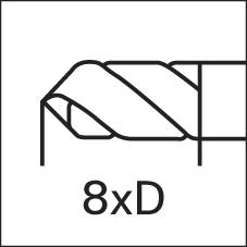 FORMAT GT VHM-Spiralbohrer HB, SUPRA 8xD IK 5,7mm