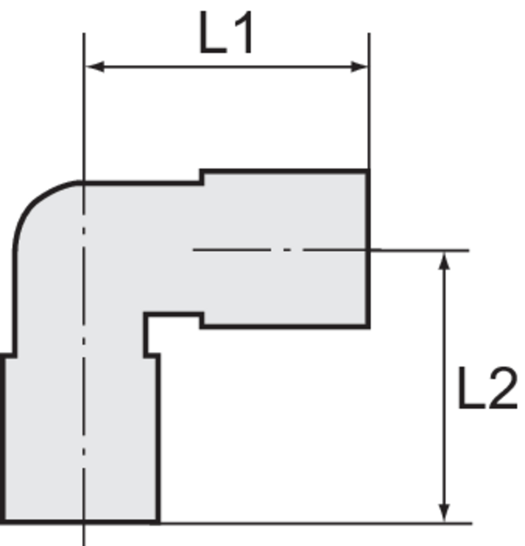 L-Steckverschraubung B-Ser.G1/4 a.Kunstst.D10