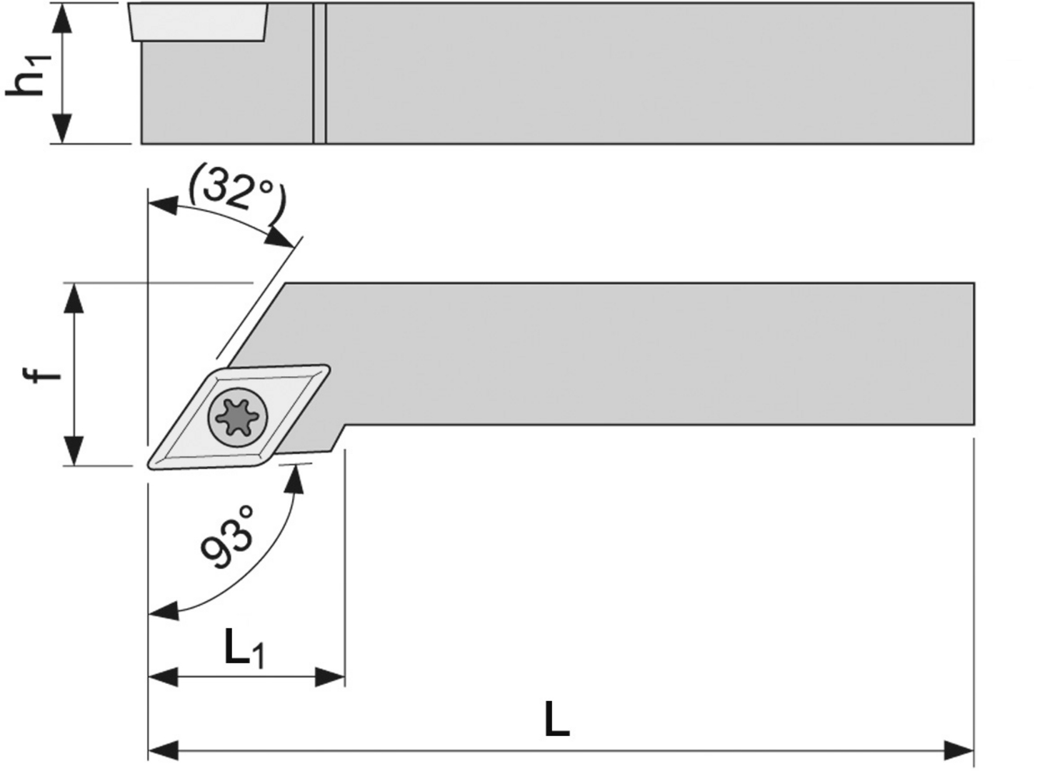 Klemmhalter 93 Grad SDJCR 1212 F11