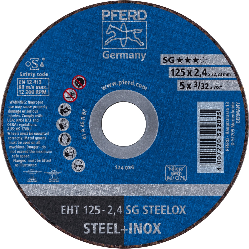 PFERD Trennscheibe EHT 125-2,4 A46 R SG-Inox