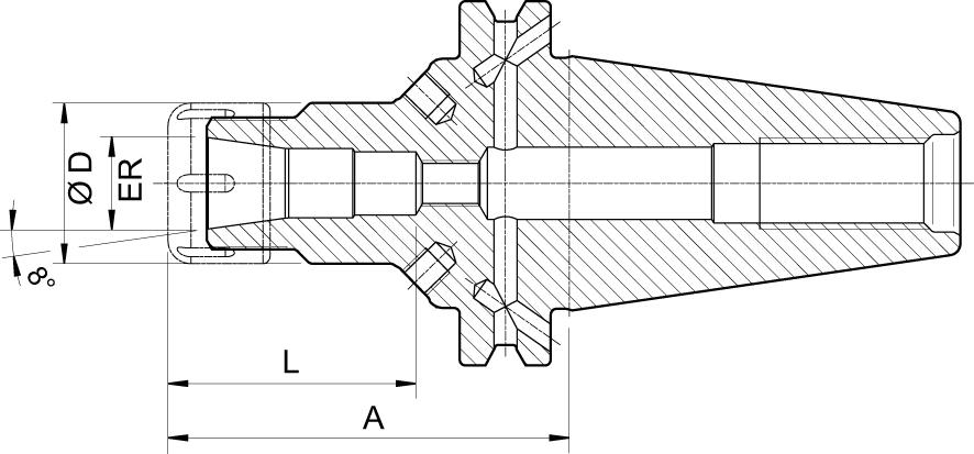 Spannzangenf. D69871ADB SK40-ER16 K.       Haimer