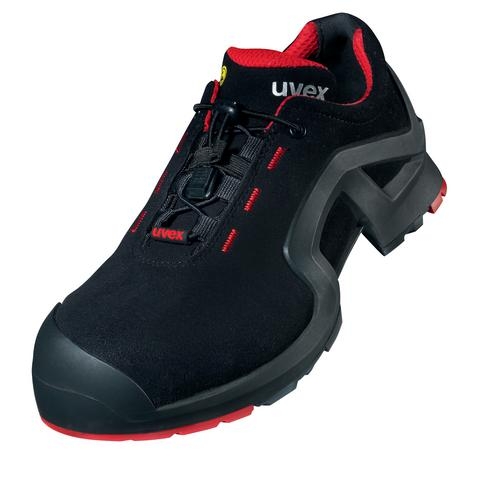 UVEX 1 x-tended Sicherheits-Halbschuh Gr. 51 W11 S3L ESD SR schwarz/rot 8516.2