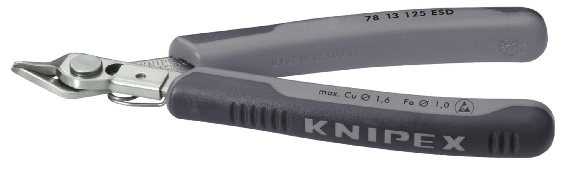 KNIPEX 78 13 125 ESD Electronic Super Knips ESD mit Mehrko.-Hülle 125 mm