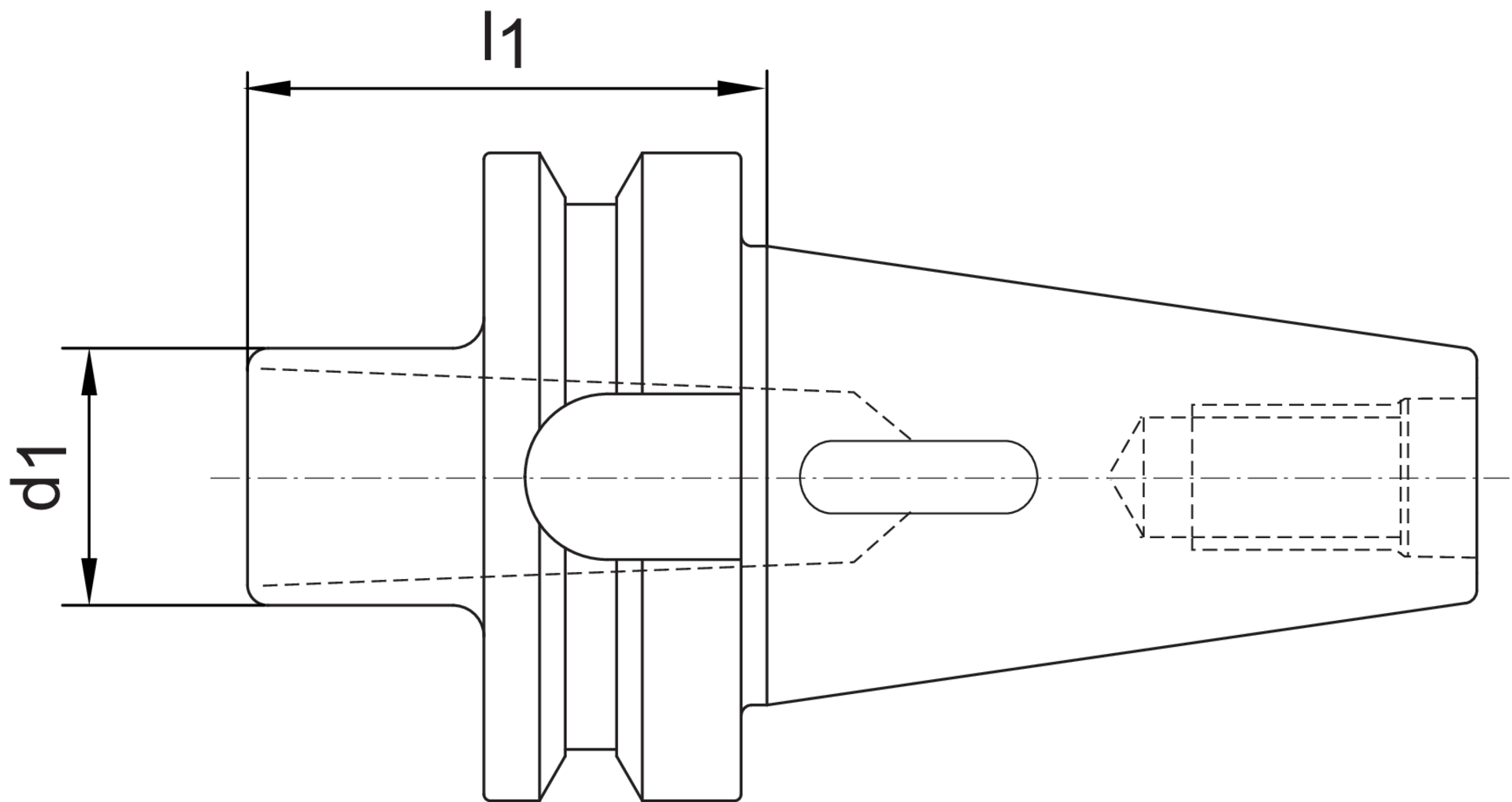 Einsatzh.FormC JISB6339AD BT40/MK1