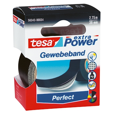 tesa Gewebeband extra Power Perfect 56343-00034 schwarz