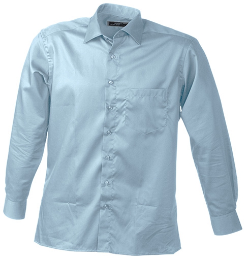 JN Mens Business Shirt lang JN606 100%BW, light-blue, Größe L