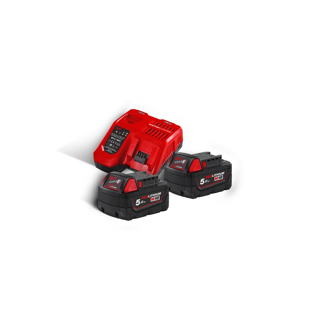 MILWAUKEE 18V Starterset M18 NRG-502 2x18V/5,0Ah, 1x12V/2,0 Ah, Ladegerät