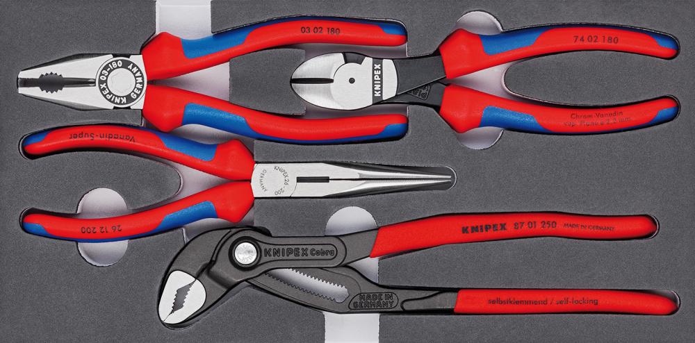 KNIPEX 00 20 01 V17 Zangen-Set in Schaumstoffeinlage