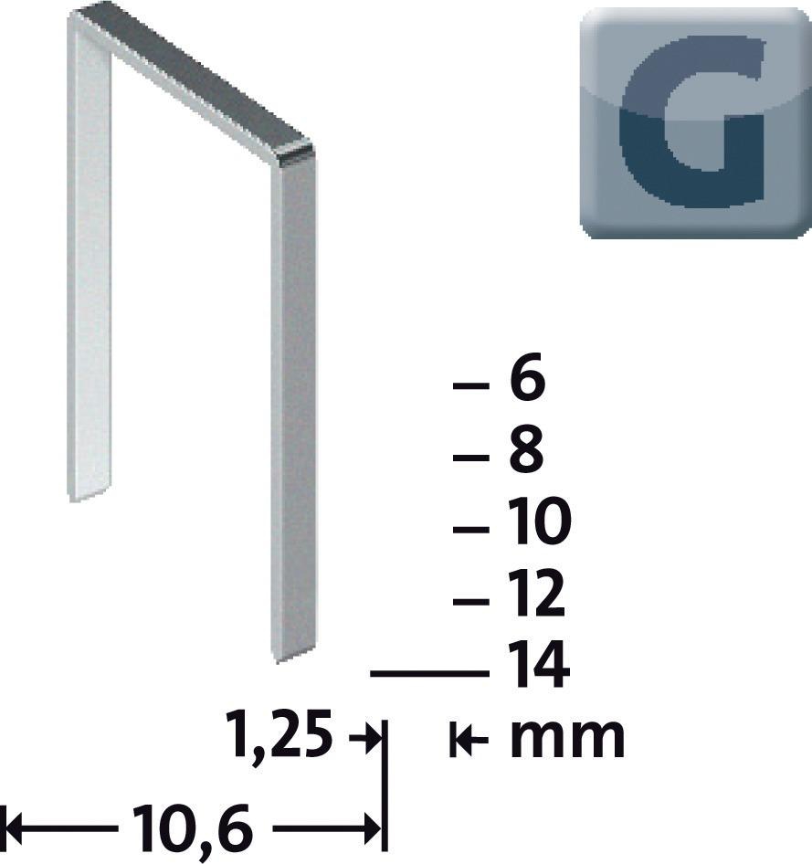 NOVUS Flachdrahtklammern Typ G 11/10 Pack a 5000 Stück