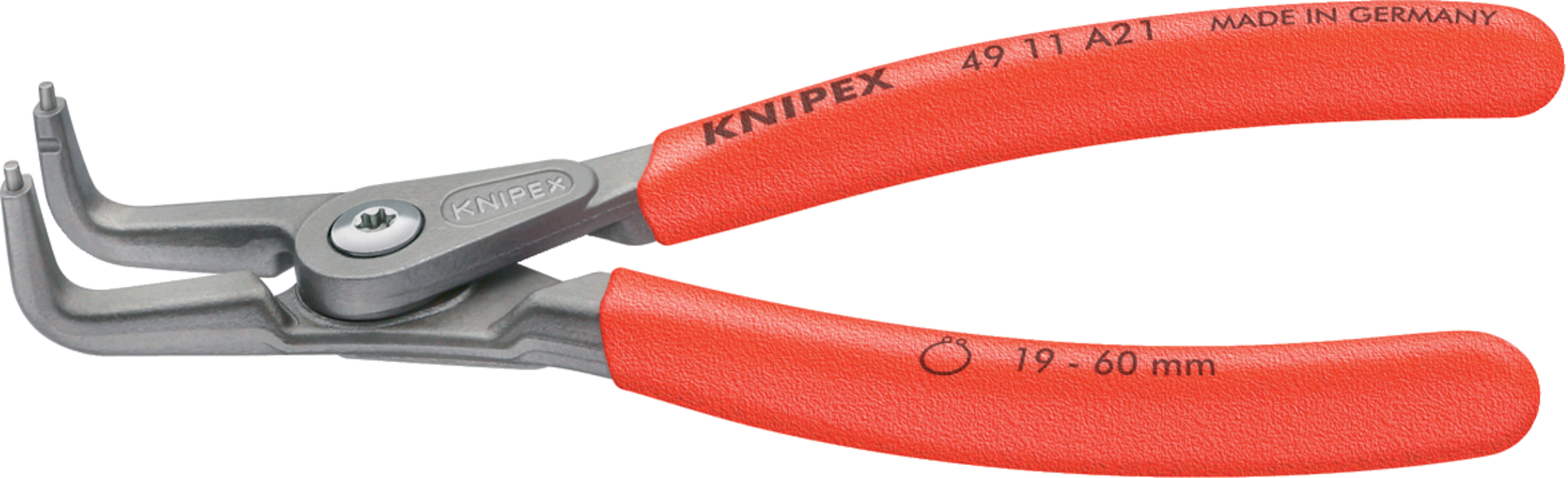 KNIPEX 49 21 A41 Präzisions- Sicherungsringzange f. Außenringe 305 mm