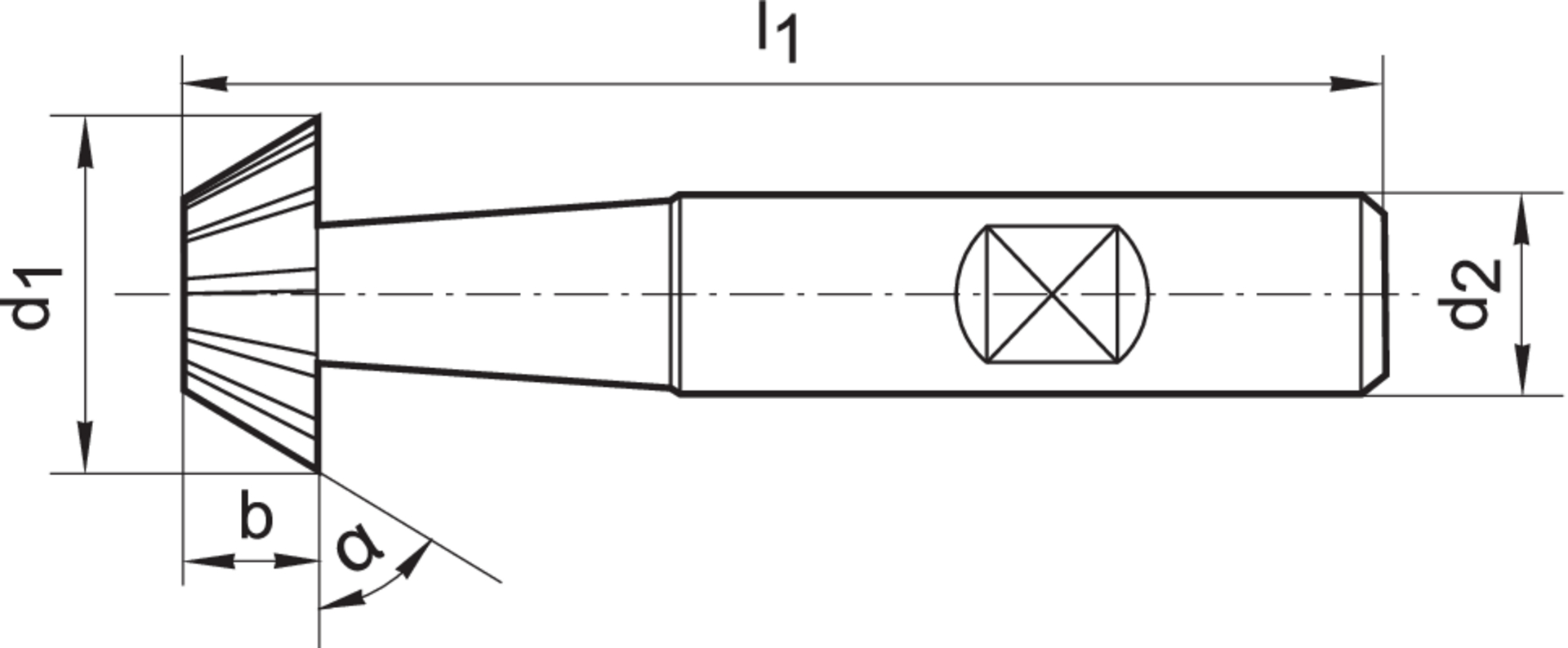 FORMAT Winkelfräser DIN1833 D HSSE 60 Grad 32 mm