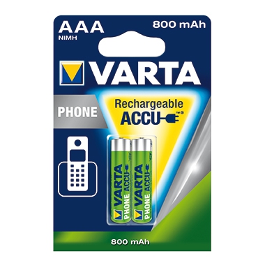 Varta Akku Phone Power 58398101402 AAA Micro T398 800mAh 2 St./Pack.