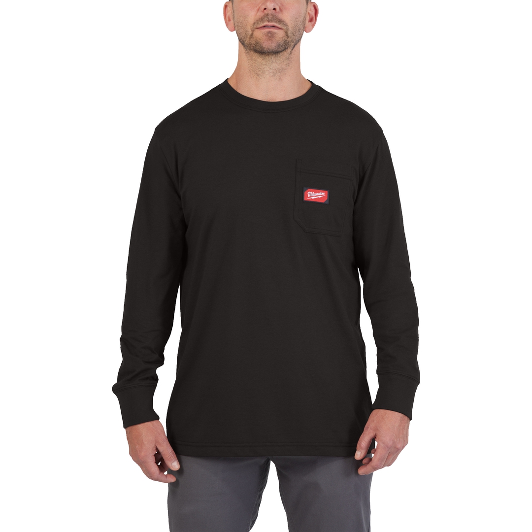 MILWAUKEE Arbeits-Langarmshirt UV-Schutz schwarz Gr. S