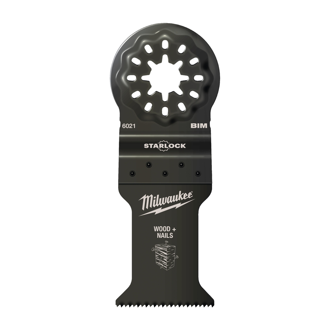 MILWAUKEE Tauchsägeblatt Starlock BiM 35 x 42 mm Schnitte in Holz mit Nägeln