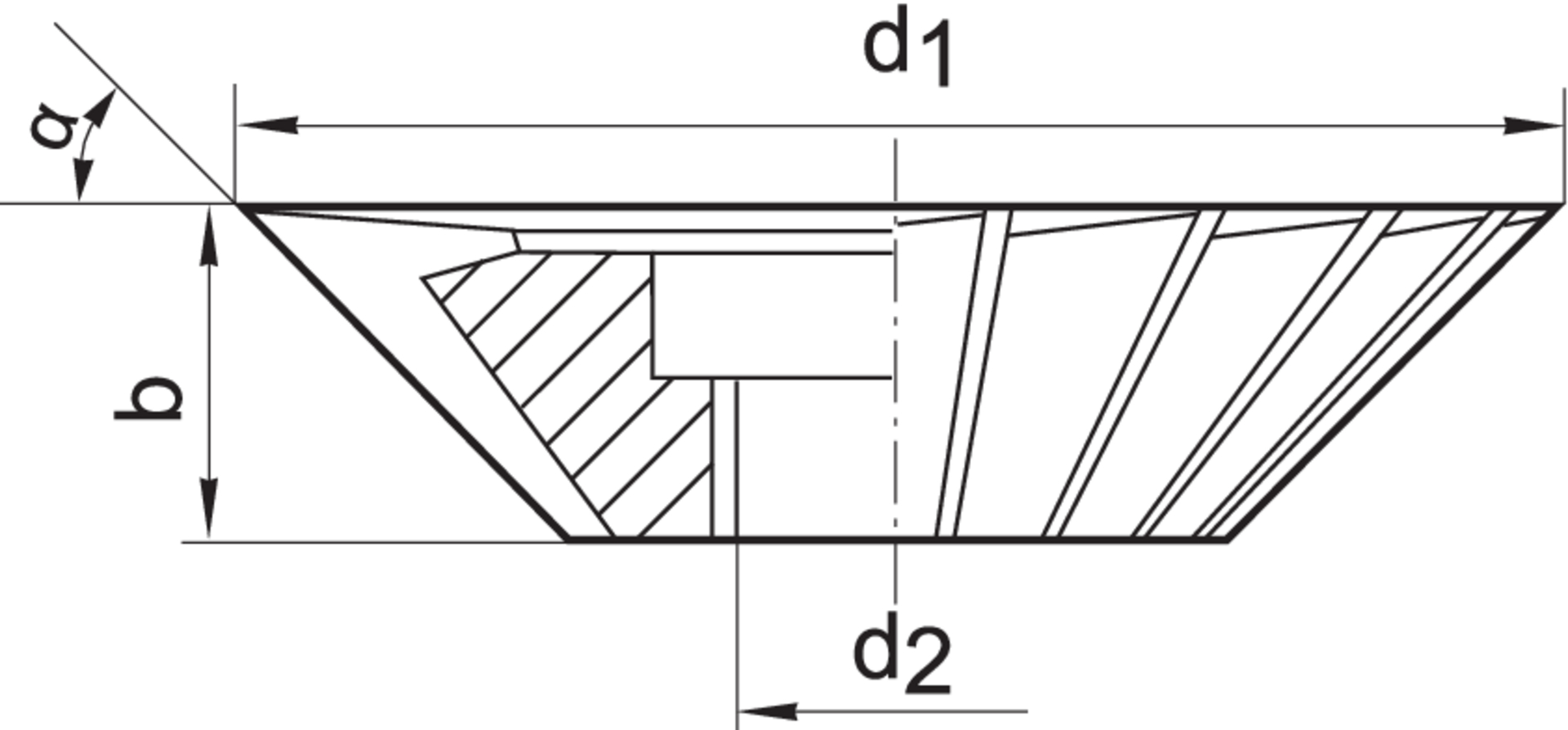 FORMAT Winkelfräser DIN842 A HSS 60 Grad 100 x 32 mm