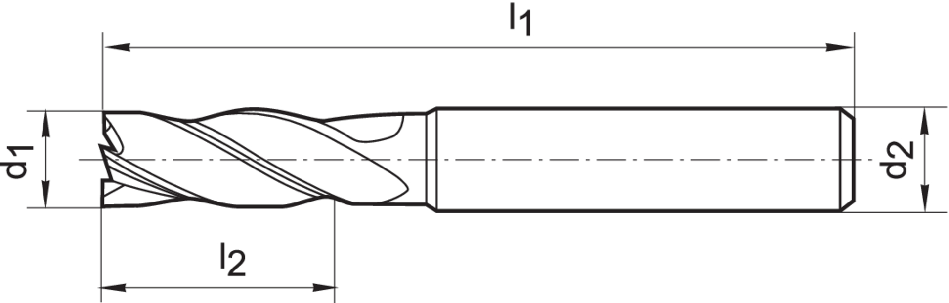 FORMAT Schaftfräser WN K VHM TiALN 12,0mm D12mm HB Z4