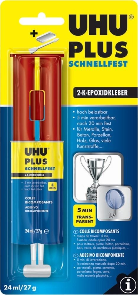 UHU-plus schnellfest 2K-Spritze 27g 45725 4026700457254