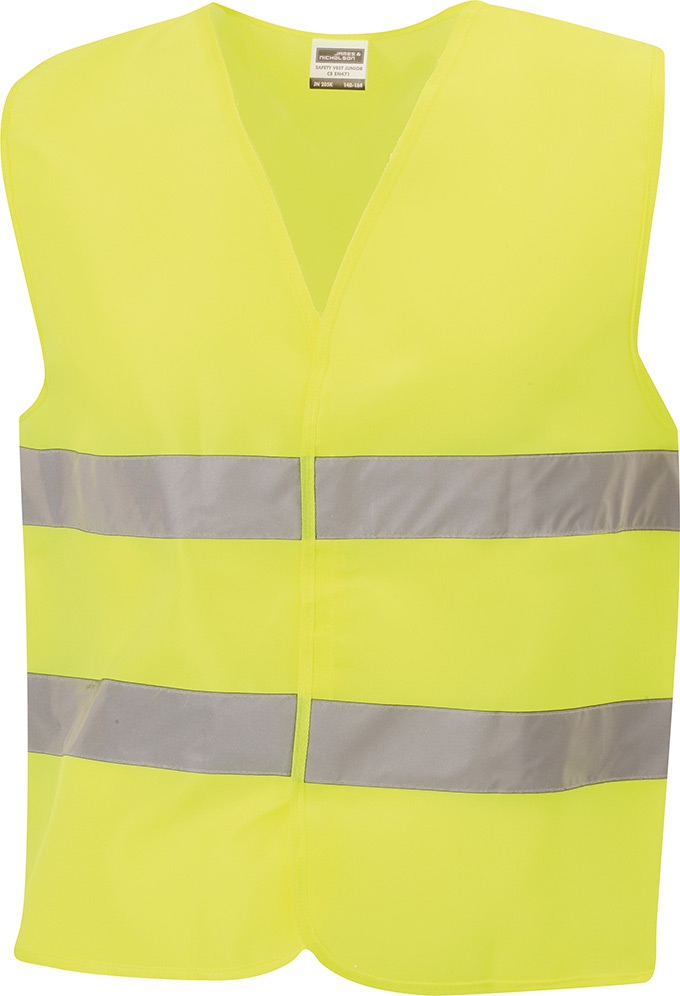 JN Safety Vest JN200 100%PES, fluorescent-yellow, Größe S-XXL