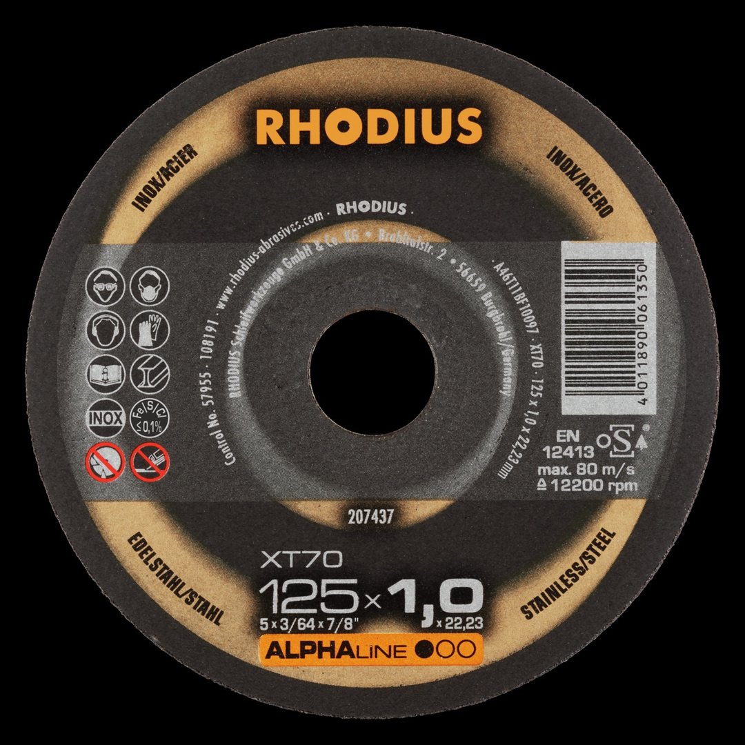 RHODIUS Trennscheibe XT70, 125x1,0x22,23