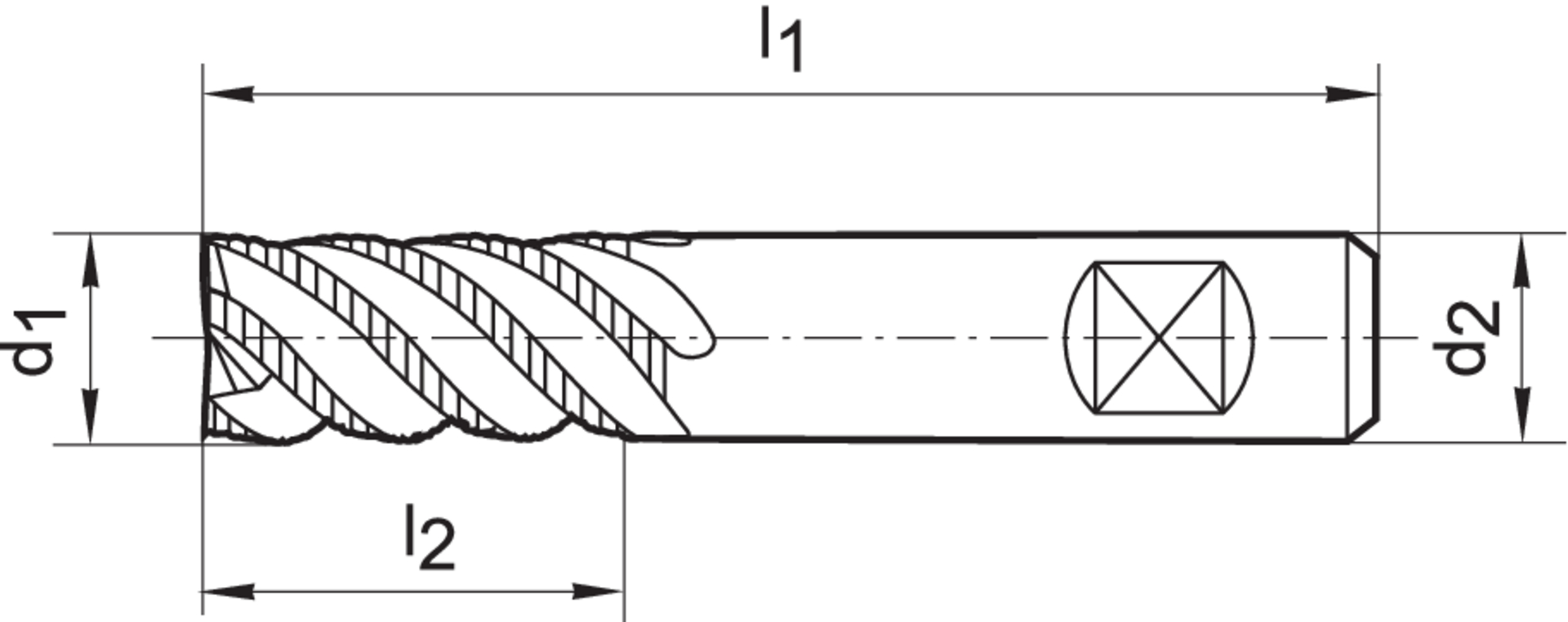 FORMAT Schruppfräser WN K X HB VHM HR Z4 6,0 mm TiAlN