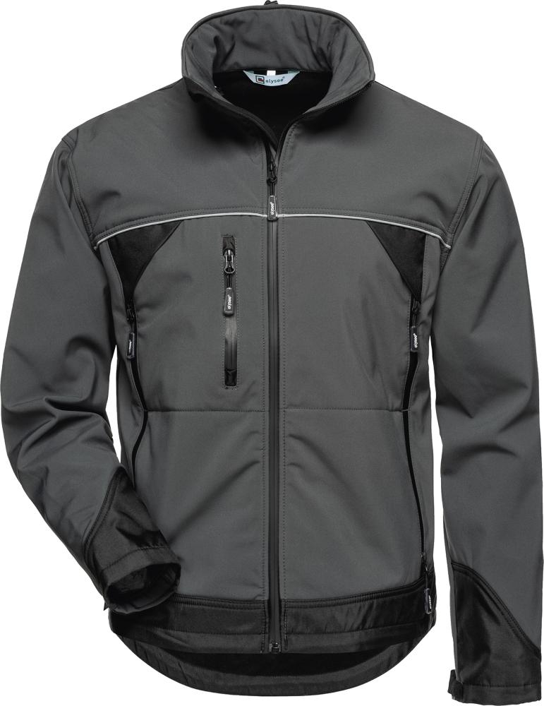 Jacke Beta, Softshell, Gr.3XL, grau/schwarz