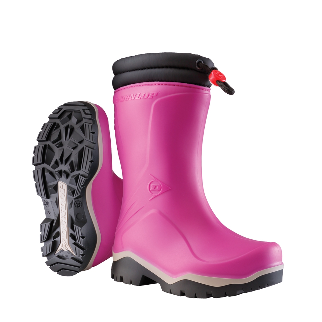 DUNLOP Kinder-Stiefel Kids Blizzard PVC Gr. 24 gefüttert pink/schwarz, K374061