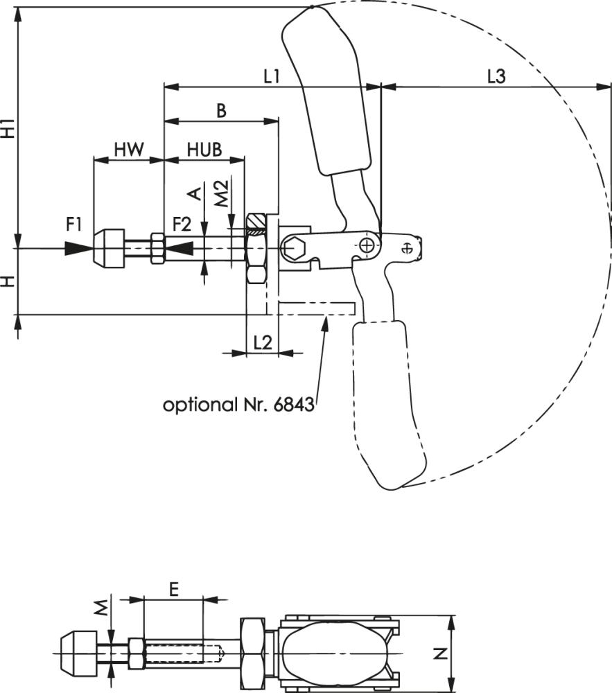 AMF Schubstangenspanner 6844 ESD Gr.0