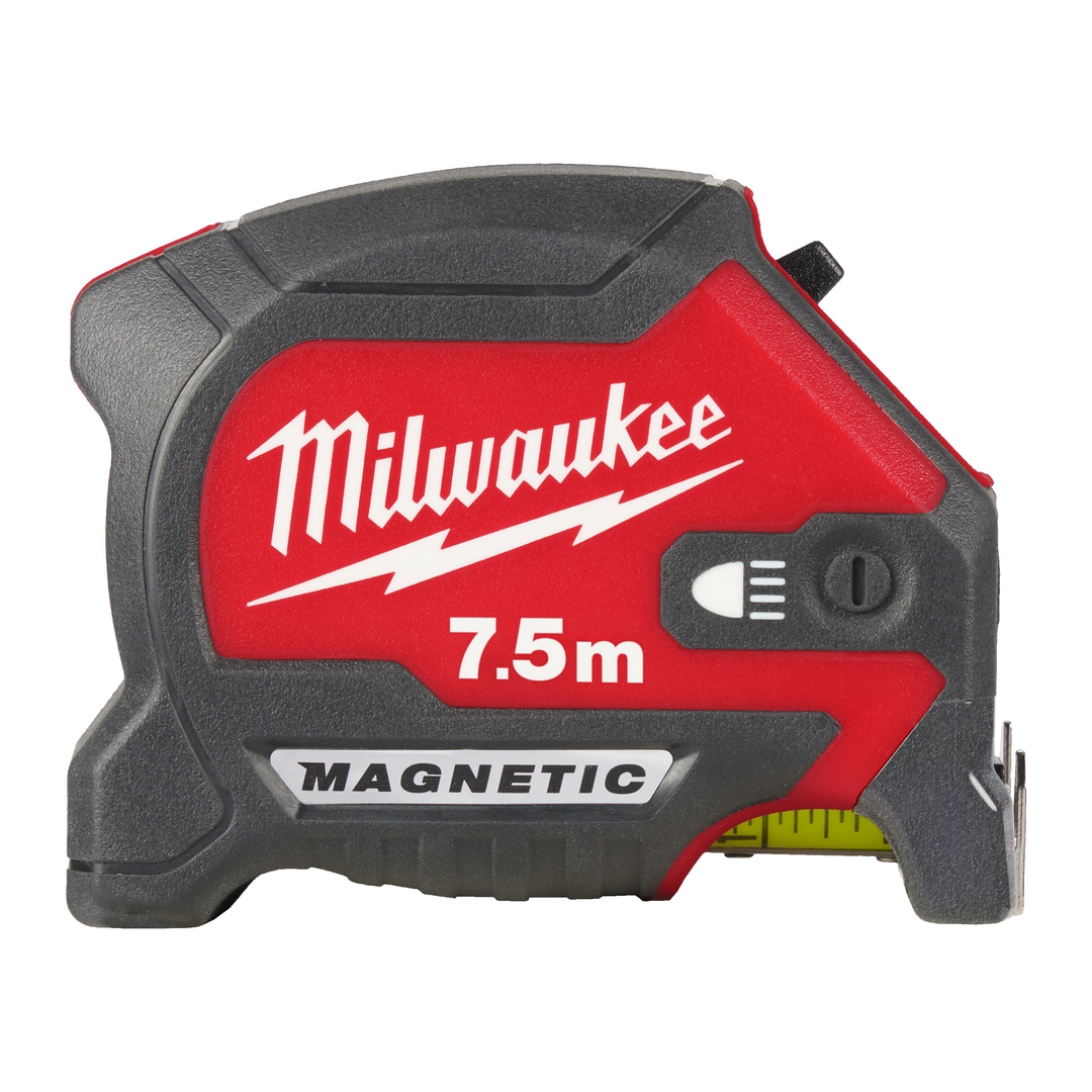 MILWAUKEE LED-Bandmaß 7,5m/25 ft 30 mm breites Band