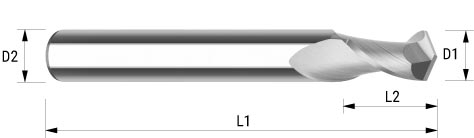 WEMAG VHM-Entgratfräser Uni 120° 6,00 D2=8HA L2=14 L1=58 Z=2