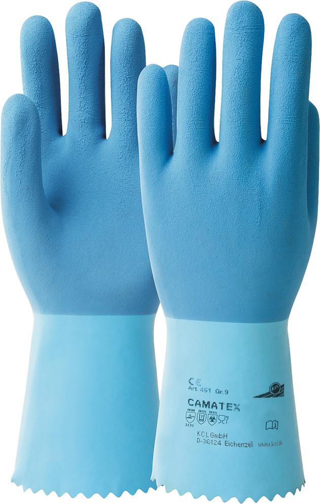 KCL Schutzhandschuh CAMATEX 451 geraut blau Gr.9