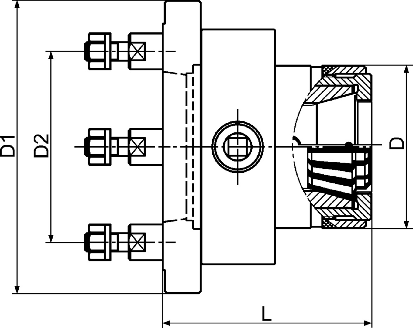 Handspannfutter HSPF40 (173E) D55027/5   Fahrion