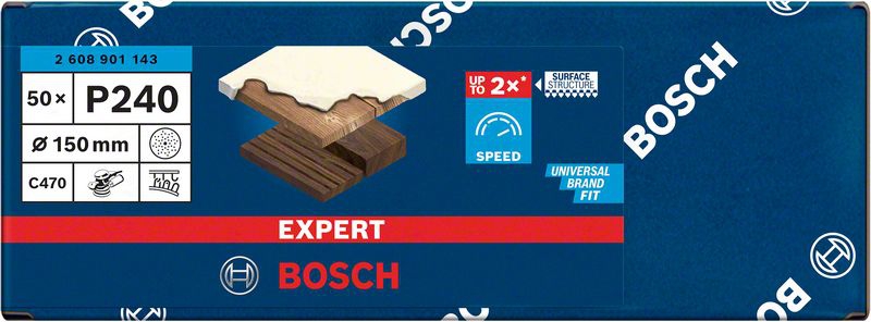 BOSCH EXPERT Schleifblatt C470 150mm,K240, 50er Pack