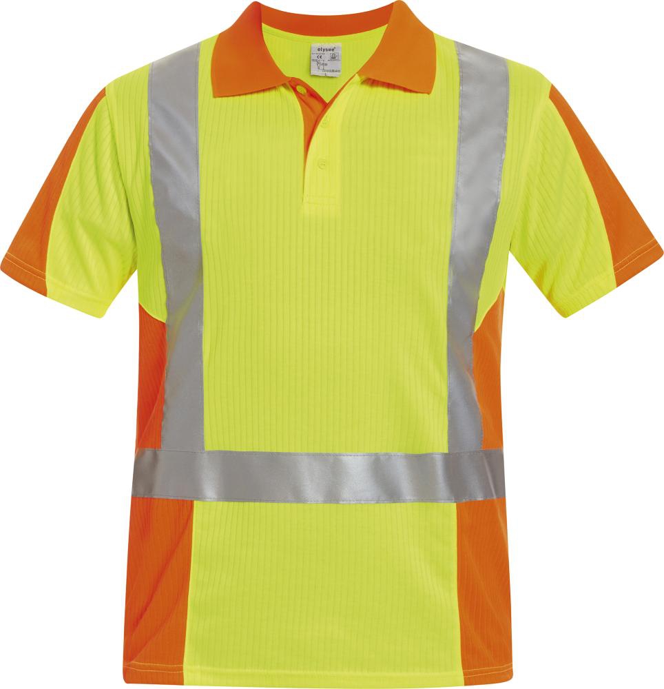 ELYSEE Warnschutz-Poloshirt ZWOLLE warn-gelb/warn-orange, Größe S