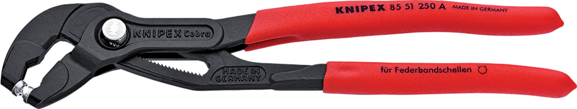 KNIPEX 85 51 180 A Federbandschellenzange KST-überz. 180 mm