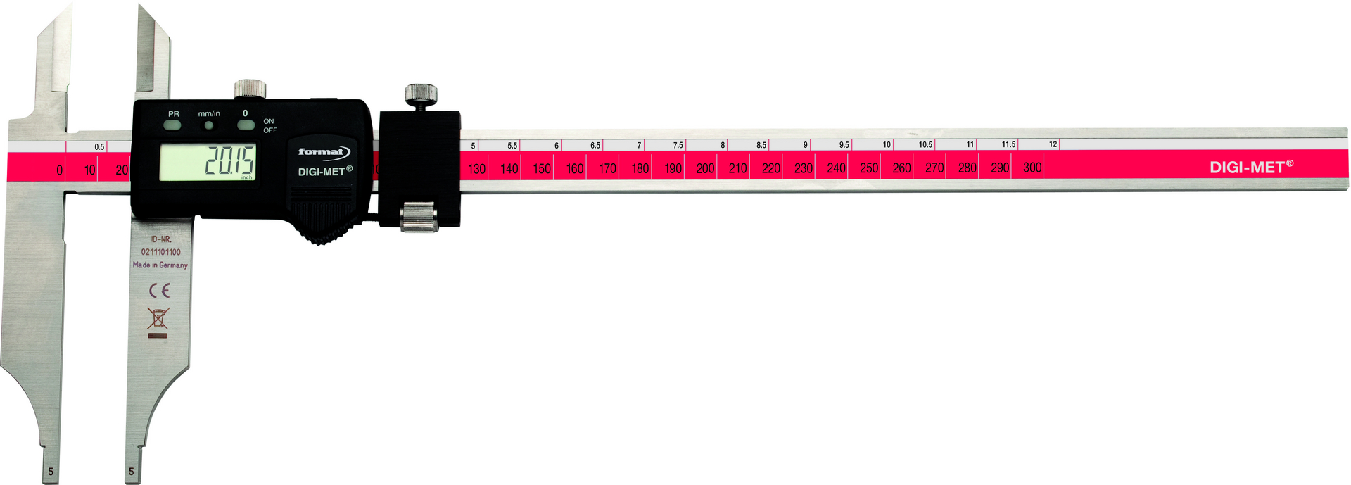 FORMAT digitaler Werkstatt-Messschieber 1000 mm mit Feineinstellung