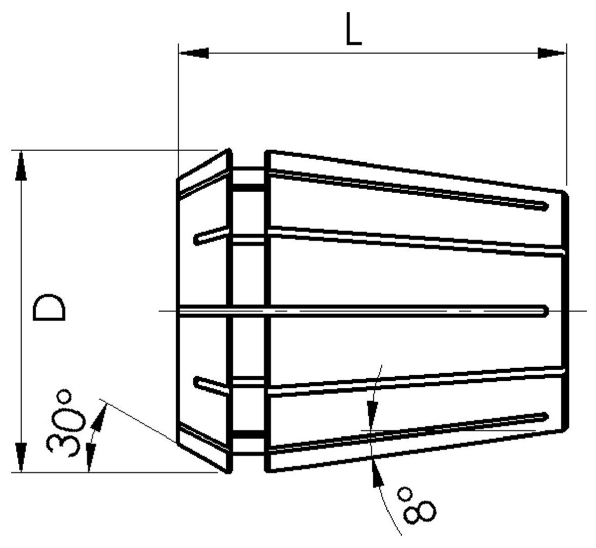 Spannzange D 6499 B 470 E ER 32 3,0 mm Fahrion