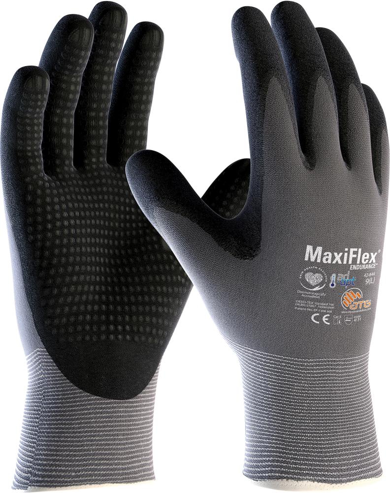 ATG Montage-Handschuh MaxiFlex Endurance Gr. 7 AD-APT Nitrilschaum gr/schw 42-844