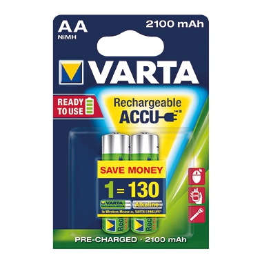 Varta Akku Longlife 56706101402 AA Mignon HR6 1,2V 2 St./Pack.