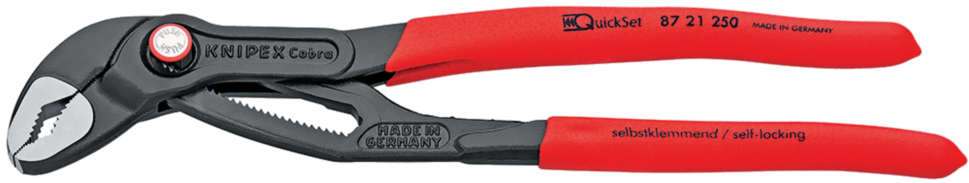 KNIPEX 87 21 300 Cobra QuickSet Hightech-Wasserpumpenzange atra. 300 mm