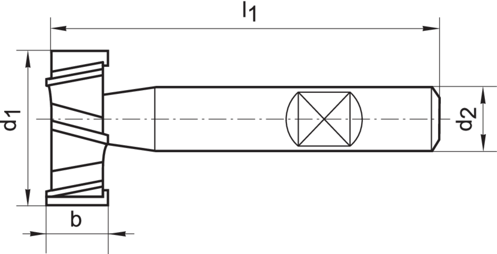 FORMAT T-Nutenfräser DIN851 AB HSSE 40,0 x 18,0 mm