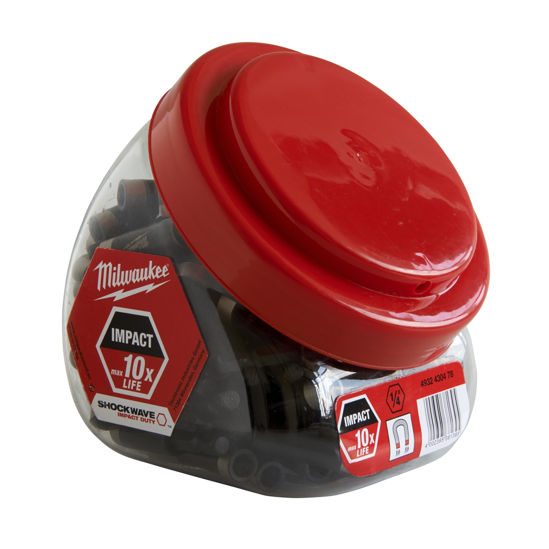 MILWAUKEE SHOCKWAVE Magnetbithalter 1/4" Hex, 60 mm VE 100