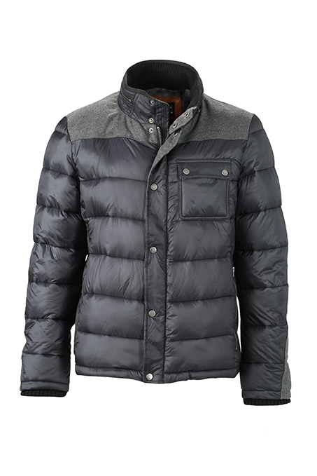 JN Mens Winter Jacket JN1100 100%PA, coal-black, Größe L