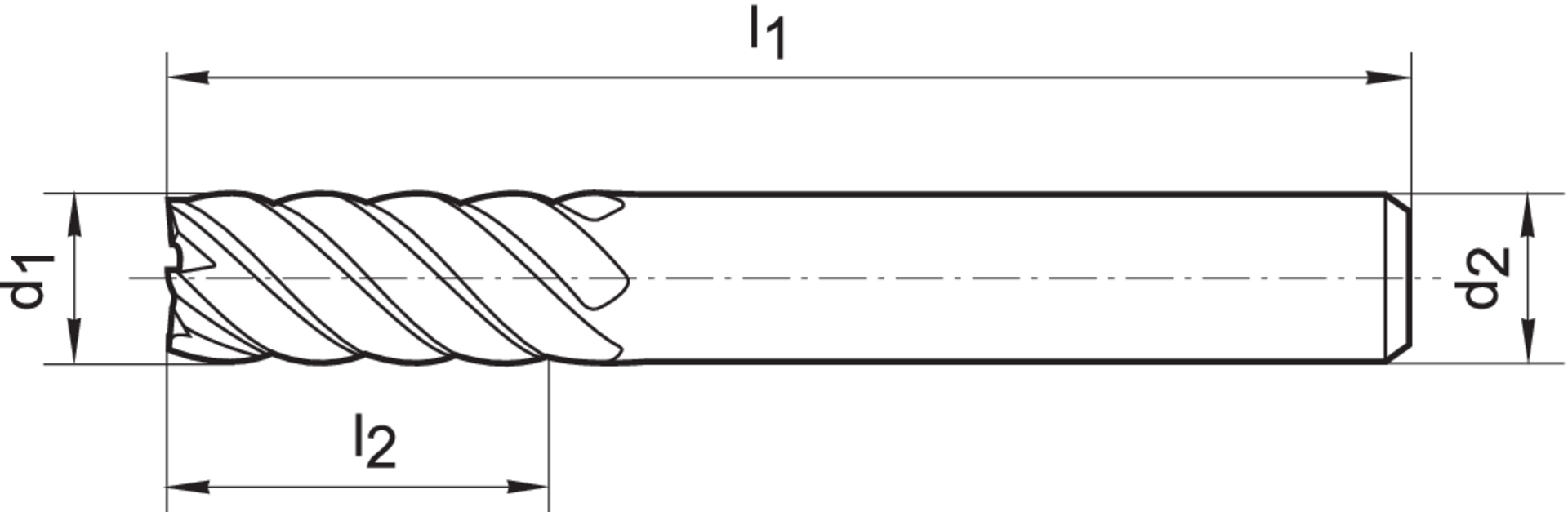 FORMAT Mehrzweckfräser DIN6527L VHM 8,0mm HA Z 6-8 TiAlN