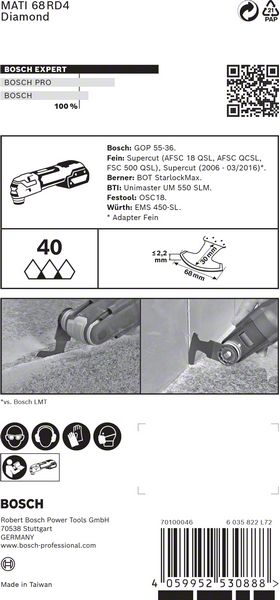 BOSCH Diamantsegmentsägeblatt MATI68RD4 Expert Starlock