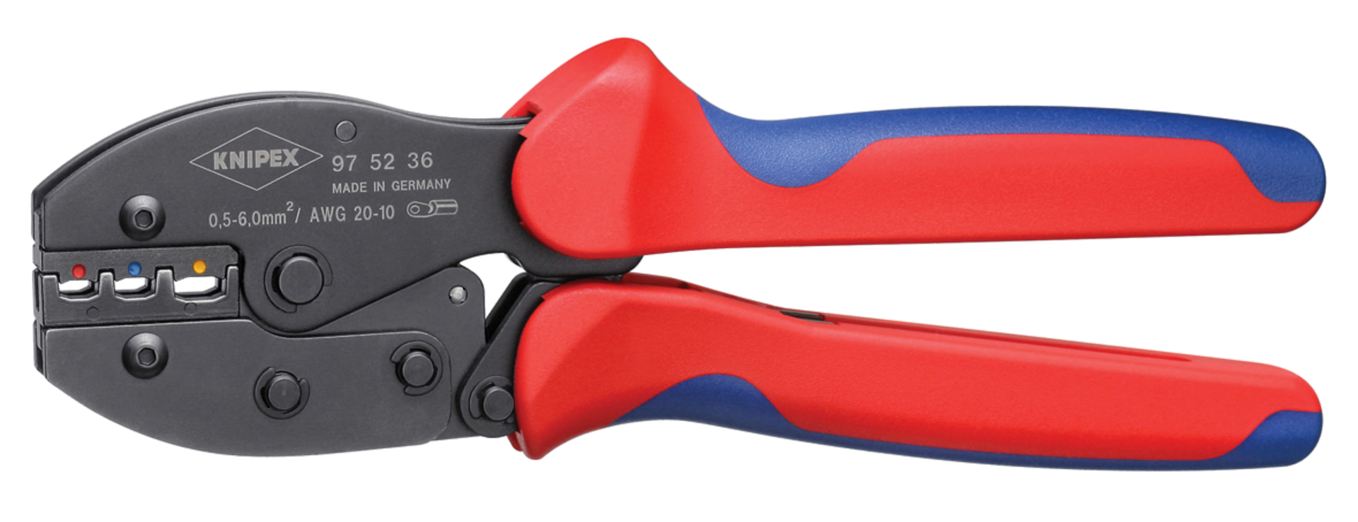 KNIPEX 97 52 36 PreciForce Crimpzange mit Mehrko.-Hülle brüniert 220 mm