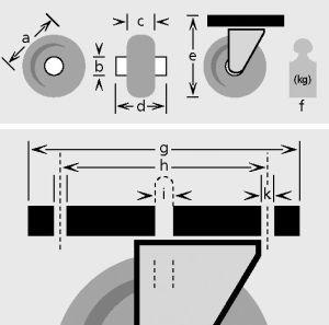 Lenkrolle Edelstahl H100.B43.100