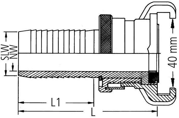 GEKA plus-Schlauchstück SH, MS, 1/2,13mm SB